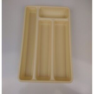 VTG Rubbermaid Silverware Cutlery Flatware Drawer Organizer #0522 Almond  11 X 7